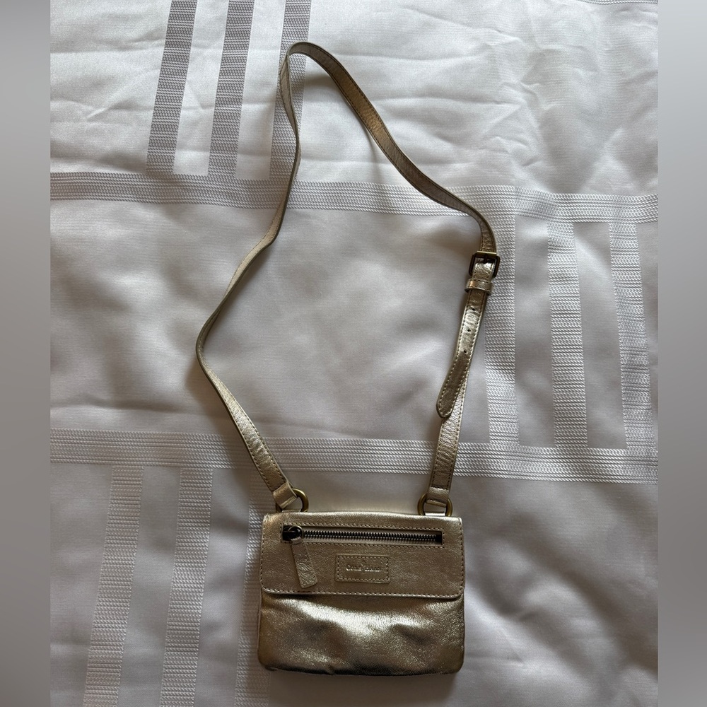 Like New, Gold Metallic Cole Haan Crossbody Bag